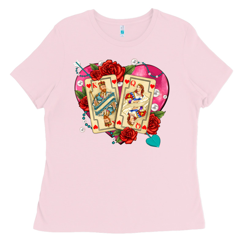 Playing Cards Roses And Pearls Ladies Tee by AdoDesignShop | Teevron