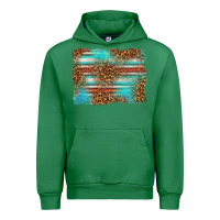 Emerald Serape and Leopard Background Urban Hoodie - texasbilliewilder