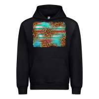 Foreset Green Serape and Leopard Background Urban Hoodie - texasbilliewilder