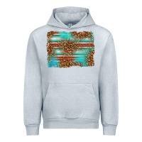 Heather Grey Serape and Leopard Background Urban Hoodie - texasbilliewilder