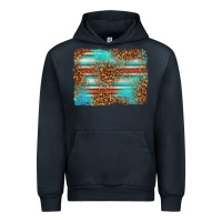 Navy Serape and Leopard Background Urban Hoodie - texasbilliewilder