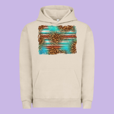 Serape And Leopard Background Urban Hoodie Designed By Texasbilliewilder