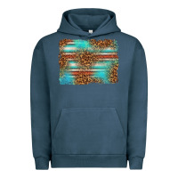 Pigment Midnight Navy Serape and Leopard Background Urban Hoodie - texasbilliewilder