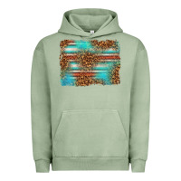Pigment Oil Green Serape and Leopard Background Urban Hoodie - texasbilliewilder
