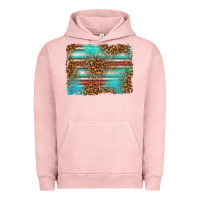 Pigment Salmon Serape and Leopard Background Urban Hoodie - texasbilliewilder