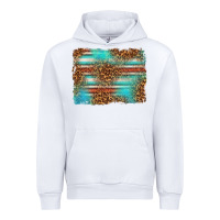 White Serape and Leopard Background Urban Hoodie - texasbilliewilder