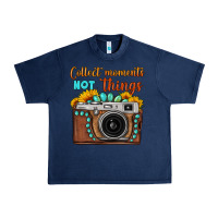 Navy collect moments not things sunflower gemstone vintage camera Urban Heavy Tee - FaDigitalArtStudio