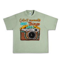 Oil Green collect moments not things sunflower gemstone vintage camera Urban Heavy Tee - FaDigitalArtStudio