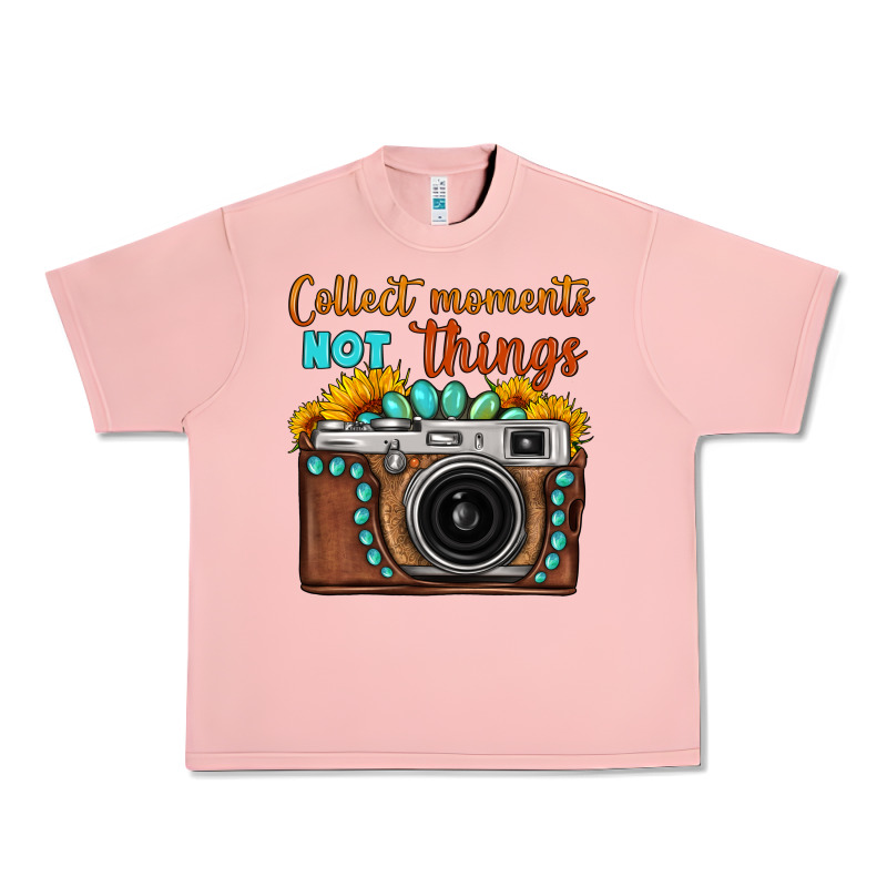 Collect Moments Not Things Sunflower Gemstone Vintage Camera Urban Heavy Tee by FaDigitalArtStudio | Teevron