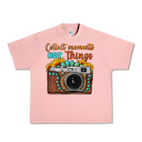 Salmon collect moments not things sunflower gemstone vintage camera Urban Heavy Tee - FaDigitalArtStudio