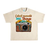 Sandshell collect moments not things sunflower gemstone vintage camera Urban Heavy Tee - FaDigitalArtStudio
