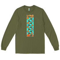 Army Green dinosaur brontosaurus pen wrap Long Sleeve Tee - Artiststas