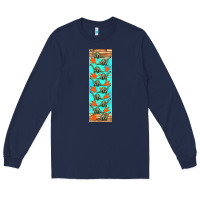 Navy dinosaur brontosaurus pen wrap Long Sleeve Tee - Artiststas