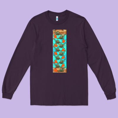 Dinosaur Brontosaurus Pen Wrap Long Sleeve Tee Designed By Artiststas