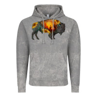 Cloud Rock sunflower bison Vintage Hoodie - RanaPortraitStore
