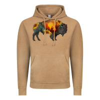 Sunflower Bison Vintage Hoodie | Teevron