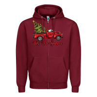 Burgundy tis the season Zipper Hoodie - BarkalooDesign