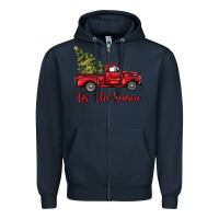 Navy tis the season Zipper Hoodie - BarkalooDesign