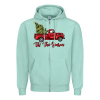 Seafoam tis the season Zipper Hoodie - BarkalooDesign