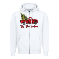 White tis the season Zipper Hoodie - BarkalooDesign