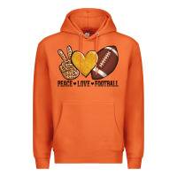 Carrot peace love football revize Premium Hoodie - AdoDesignShop