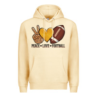 Peace Love Football Revize Premium Hoodie | Teevron