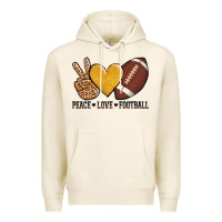 Tofu peace love football revize Premium Hoodie - AdoDesignShop