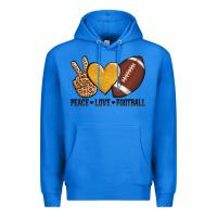 True Royal peace love football revize Premium Hoodie - AdoDesignShop