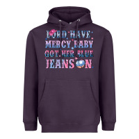 Plum lord have mercy baby got her blue jeans on Heavyweight Hoodie - NancyCooperArtShop