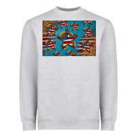 Heather Grey 4th of july stars skinny metal can holder Heavyweight Sweatshirt - HRA Design Shop