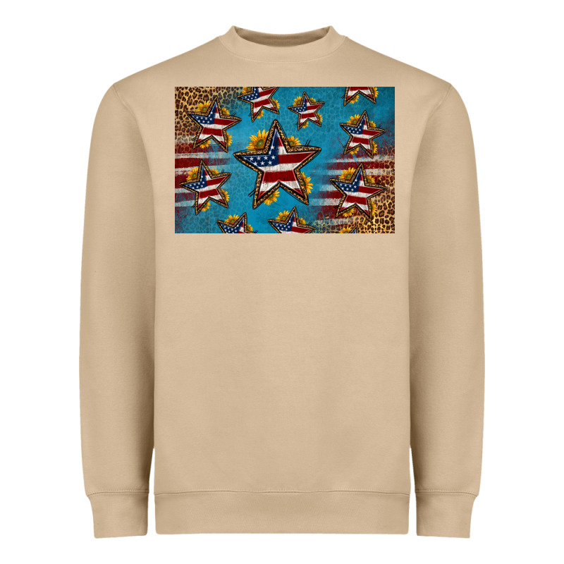 4th Of July Stars Skinny Metal Can Holder Heavyweight Sweatshirt by HRA Design Shop | Teevron