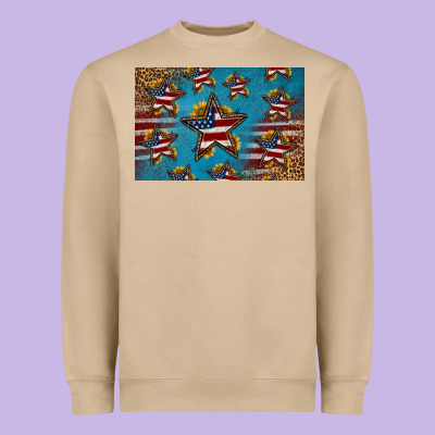 4th Of July Stars Skinny Metal Can Holder Heavyweight Sweatshirt Designed By Hra Design Shop