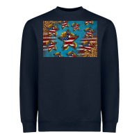 Navy 4th of july stars skinny metal can holder Heavyweight Sweatshirt - HRA Design Shop