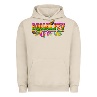 Pigment French Oak Equality hurts no one Urban Hoodie - NancyCooperArtShop