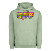 Pigment Oil Green Equality hurts no one Urban Hoodie - NancyCooperArtShop