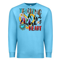 Ocean Blue teaching is a work of heart Premium Sweatshirt - NancyCooperArtShop