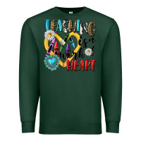 Sports Green teaching is a work of heart Premium Sweatshirt - NancyCooperArtShop