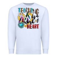White teaching is a work of heart Premium Sweatshirt - NancyCooperArtShop