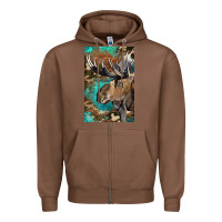 Chestnut Western Camo Moose Zipper Hoodie - LillyAllenDesigns