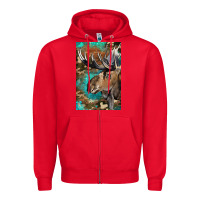 Red Western Camo Moose Zipper Hoodie - LillyAllenDesigns