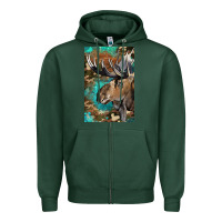 Sports Green Western Camo Moose Zipper Hoodie - LillyAllenDesigns
