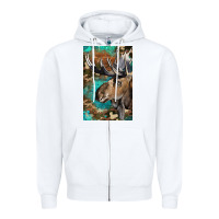 White Western Camo Moose Zipper Hoodie - LillyAllenDesigns