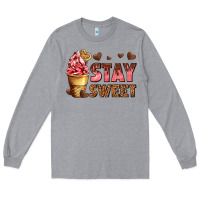 Heather Grey stay sweet Long Sleeve Tee - AdoDesignShop