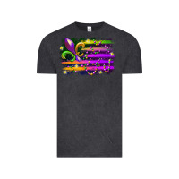 Vintage Black mardi gras flag Vintage Tee - RacoonDesign