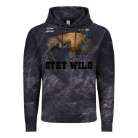 Cloud Black stay wild bison Vintage Hoodie - RanaPortraitStore