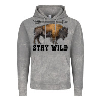 Cloud Rock stay wild bison Vintage Hoodie - RanaPortraitStore