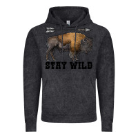 Vintage Black stay wild bison Vintage Hoodie - RanaPortraitStore