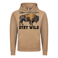 Vintage Coffee stay wild bison Vintage Hoodie - RanaPortraitStore