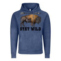 Vintage Denim stay wild bison Vintage Hoodie - RanaPortraitStore