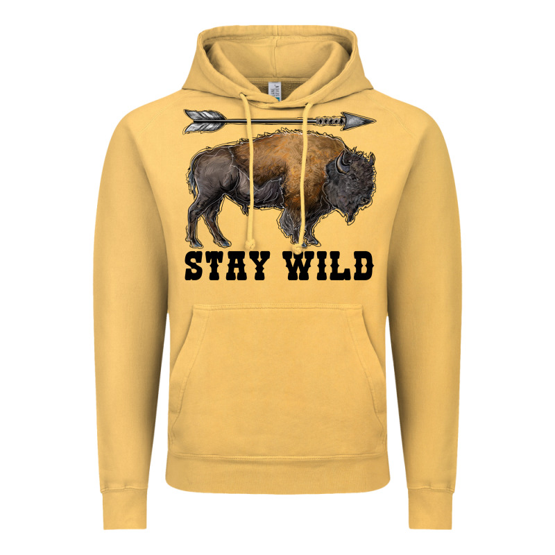 Stay Wild Bison Vintage Hoodie by RanaPortraitStore | Teevron